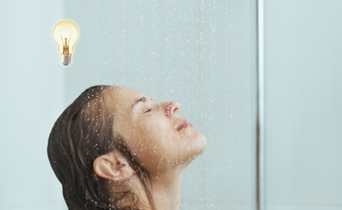 Ý tưởng xuất hiện nhiều nhất khi chúng ta tắm