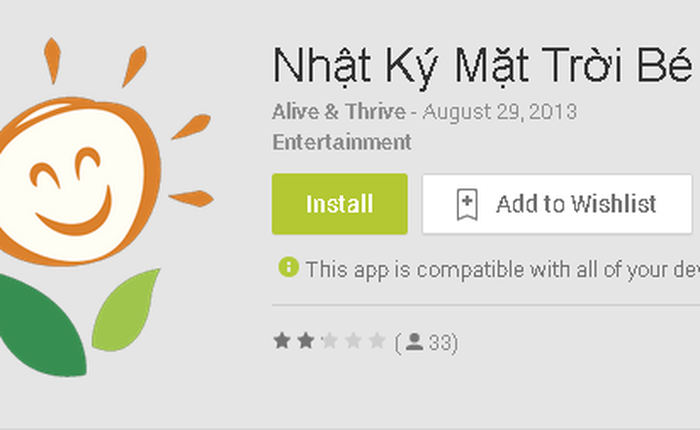 Nhật ký mặt trời bé thơ: Ứng dụng nuôi con dành cho những cặp vợ chồng trẻ