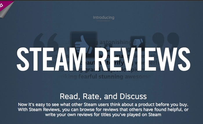 Valve giúp người chơi game dễ dàng xem các đánh giá từ cộng đồng