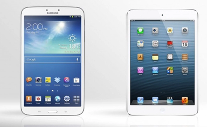 So sánh sơ bộ Galaxy Tab 3 8 inch và iPad mini