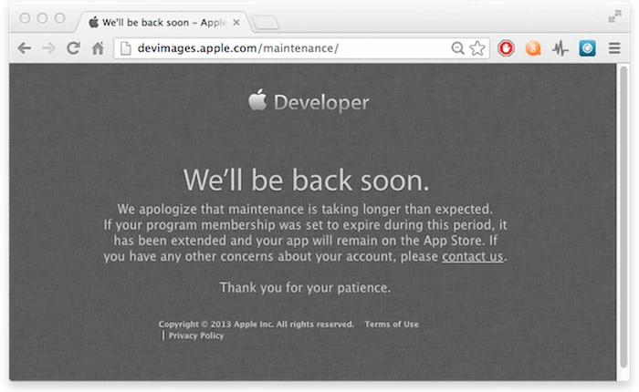 Trang web dành cho nhà phát triển của Apple bị tấn công