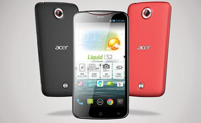Phablet Acer Liquid S2 chính thức trình làng, quay video nét nhất thế giới