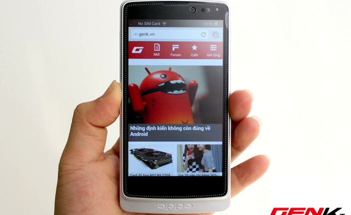 Mở hộp Oppo Find Clover phiên bản màu bạc