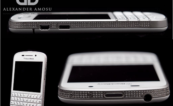 BlackBerry Q10 nạm kim cương và vàng trắng có giá 31.000 USD