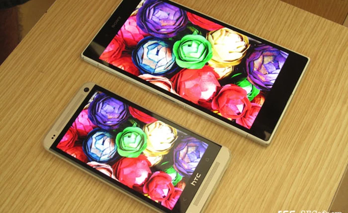 Xperia Z Ultra đọ màn hình cùng siêu phẩm HTC One