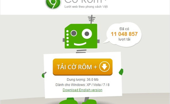 Trình duyệt Internet của Việt Nam vượt mốc 11 triệu lượt tải