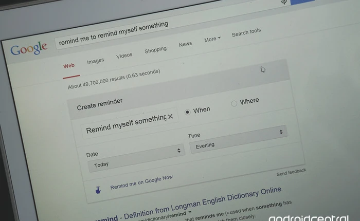 Tạo lịch nhắc việc ngay trên trang tìm kiếm Google