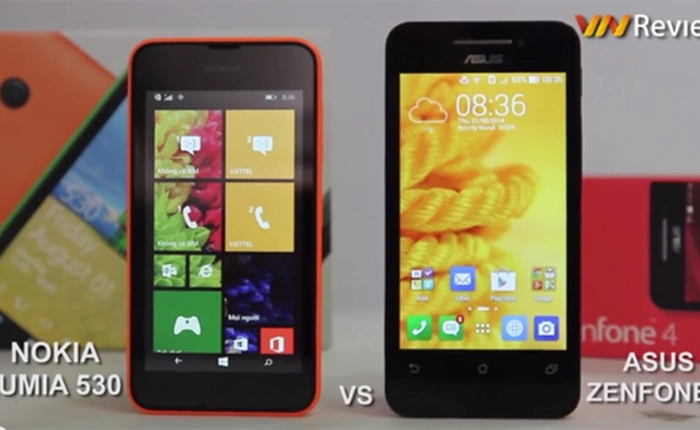 Video so sánh chi tiết Nokia Lumia 530 và Asus Zenfone 4
