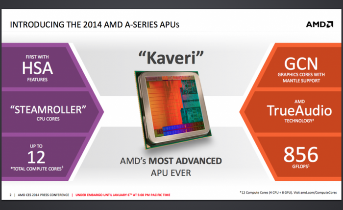 AMD tự tin sẽ đánh bại Intel với dòng chip Kaveri