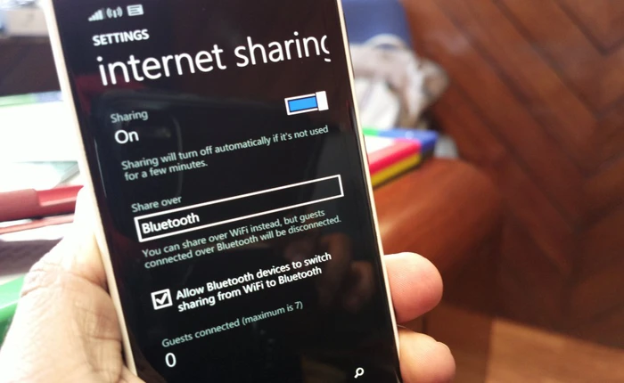 Chia sẻ kết nối Internet qua Bluetooth trên Windows Phone 8.1 GDR 1