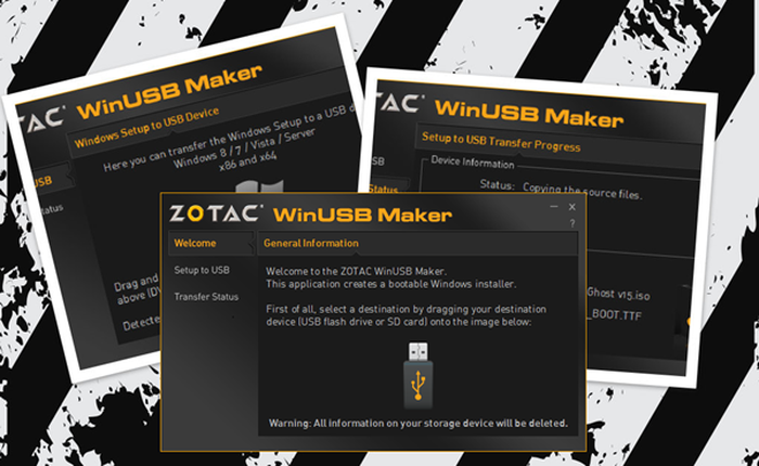 ZOTAC WinUSB Maker - Tạo USB cài Windows đơn giản