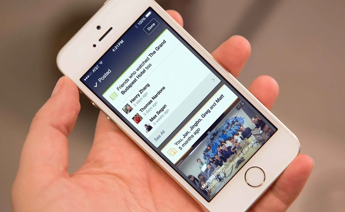 Facebook trên iOS cập nhật khung tổng hợp trạng thái bạn bè tương tự Foursquare