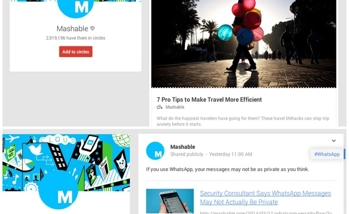 Google+ thay đổi cách hiển thị liên kết, giống với Facebook