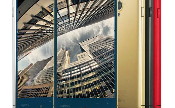 Sharp ra mắt phablet chống nước, màn hình Full HD viền siêu mỏng