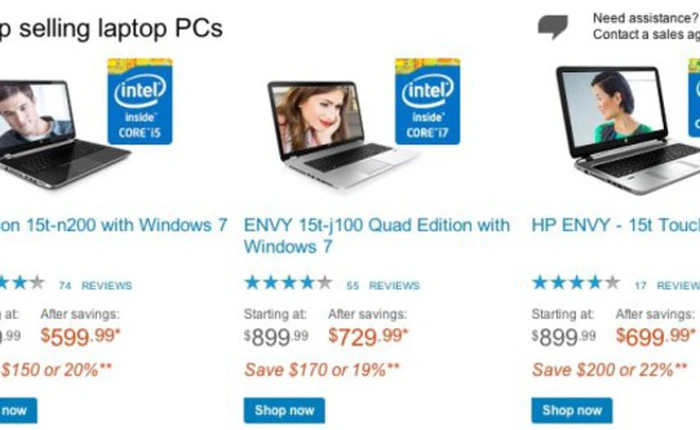 HP vẫn tiếp tục gắn bó với Windows 7 hơn là Windows 8