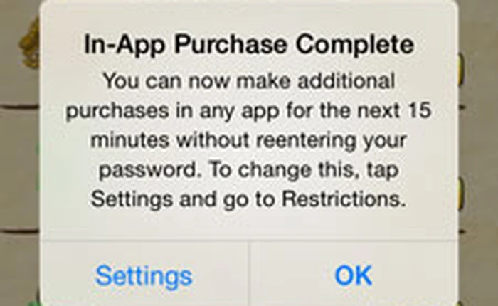 iOS 7.1: Apple cho phép lưu mật khẩu AppStore tối đa 15 phút