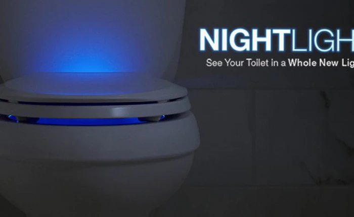 Dùng đèn LED chiếu sáng cho chỗ ngồi trong toilet