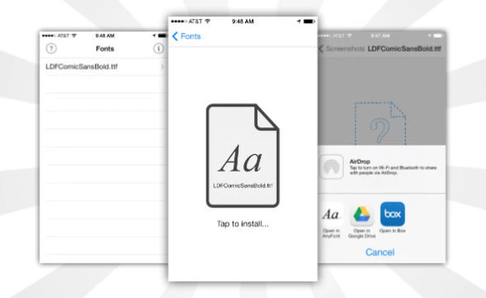 AnyFont: Ứng dụng cài đặt thêm font chữ cho iOS không cần jailbreak