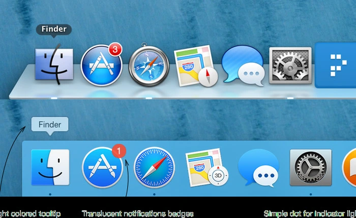 Một số thay đổi trong thiết kế của OS X Yosemite so với Mavericks