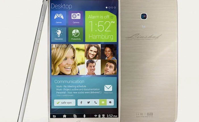 Smartphone Đức thiết kế lạ, camera trước 8 MP, dung lượng 80 GB