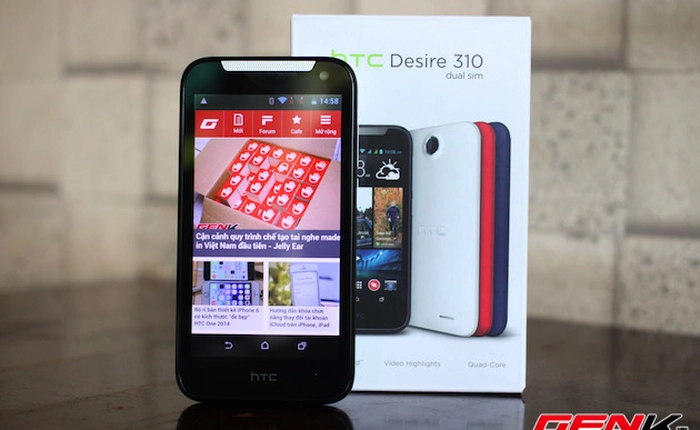 Mở hộp Desire 310 tại Việt Nam, smartphone tầm trung giá tốt của HTC