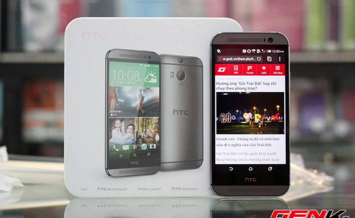Mở hộp HTC One M8 mới xuất hiện tại Việt Nam