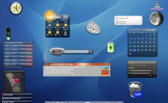 OS X Yosemite 10.10 không phải là lần đầu tiên Apple sử dụng widget