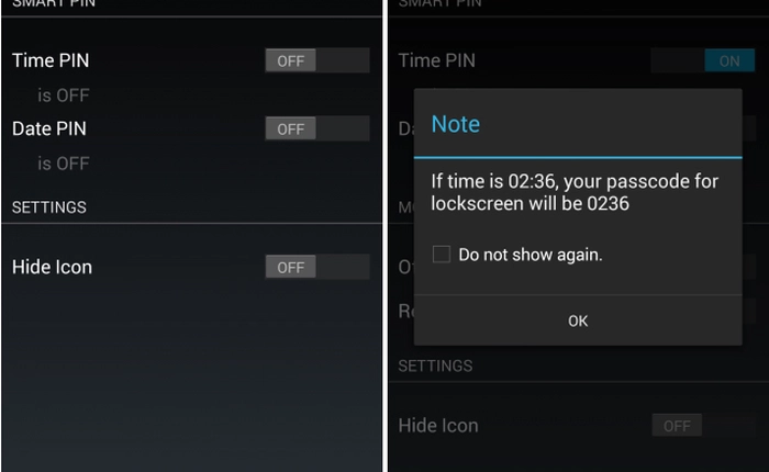 Tạo mật khẩu điện thoại thay đổi theo từng phút trên Android với Smart Phone Lock
