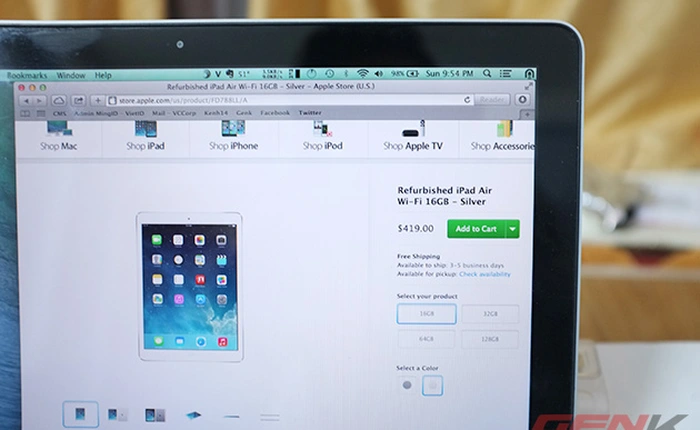 iPad Air đã có hàng "refurbished", giá rẻ hơn gần 2 triệu đồng