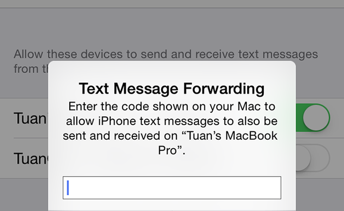 Làm thế nào để nhận và gửi tin nhắn SMS từ iPhone trên máy Mac?