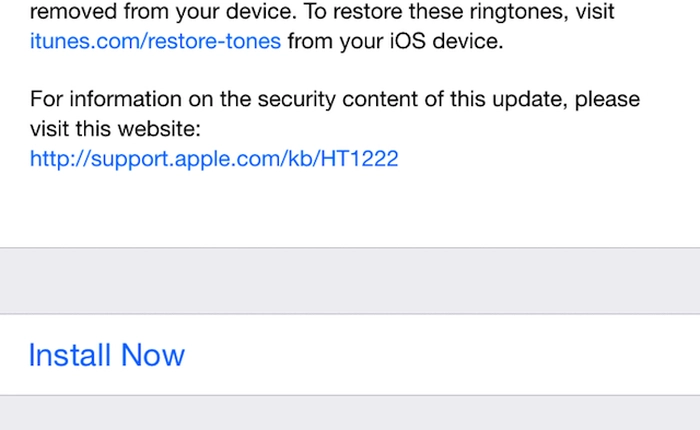 iOS 8.1.2 chính thức cho tải về, sửa lỗi nhạc chuông bị xóa