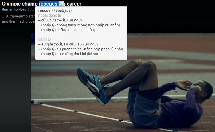 Trình duyệt Cốc Cốc tích hợp tính năng tra từ tiếng Anh ngay trên trang web