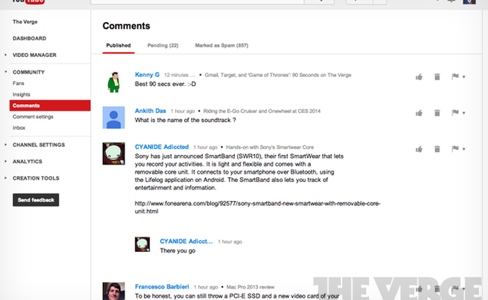 YouTube nâng cấp hệ thống quản lý bình luận mới