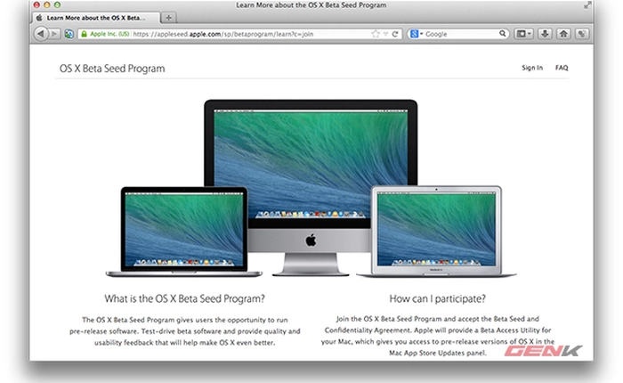 Hướng dẫn tham gia chương trình thử nghiệm OS X mới của Apple