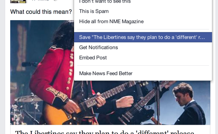 Không bỏ lỡ bất kỳ liên kết, địa điểm nào trên Facebook với tính năng Save