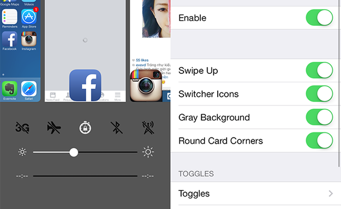 Cydia: Vertex - Tweak giúp tùy biến Mission Control iOS 7 đẹp hơn