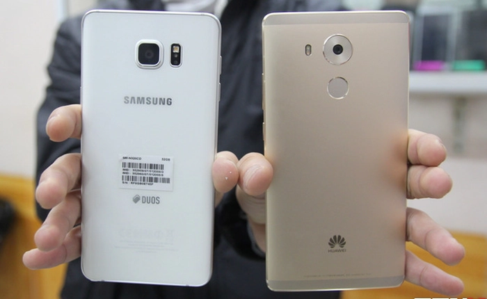 Huawei Mate 8 mở khóa vân tay nhanh gấp đôi Note 5