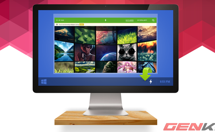 Khai thác kho hình nền với số lượng hơn 30.000 hình trên Desktop