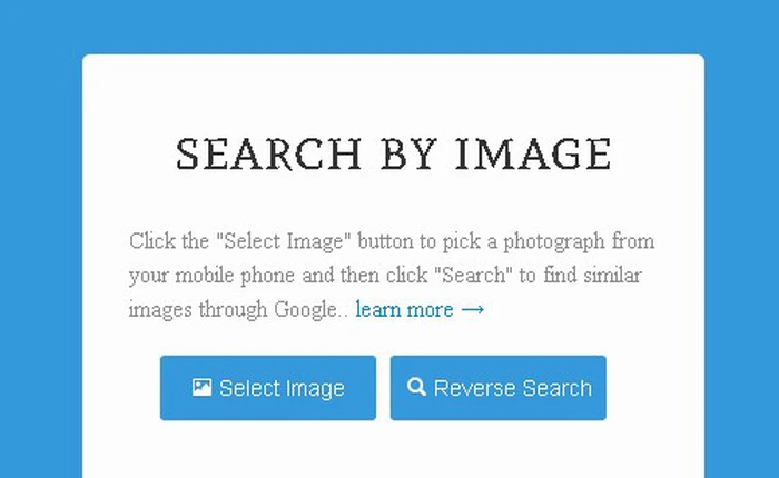 Đã có thể tìm kiếm ảnh trên nền di động