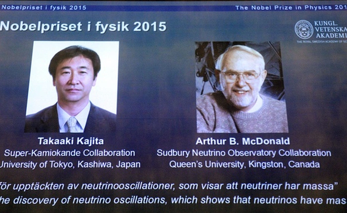 Giải Nobel vật lý được trao cho nghiên cứu hạt hạ nguyên tử