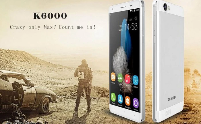 Smartphone K6000 ra mắt, pin "khủng" tới 6.000 mAh