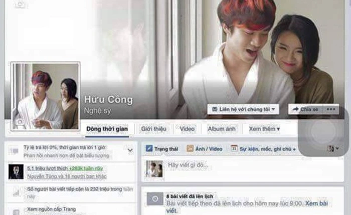 Fanpage Hữu Công bất ngờ "bốc hơi" trên Facebook