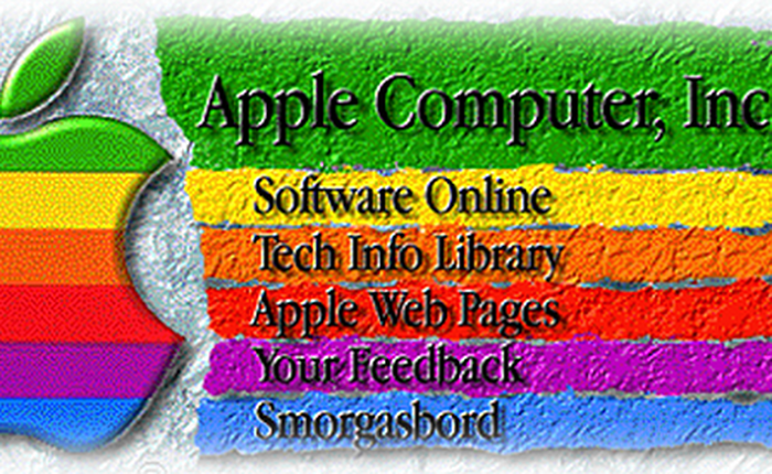 Trang chủ Apple.com đầu tiên trông ra sao?