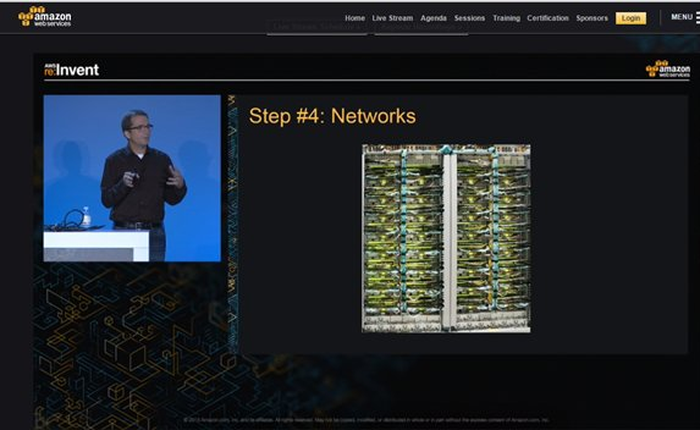 Sếp Amazon dùng hình ảnh trung tâm dữ liệu của đối thủ Google để thuyết trình