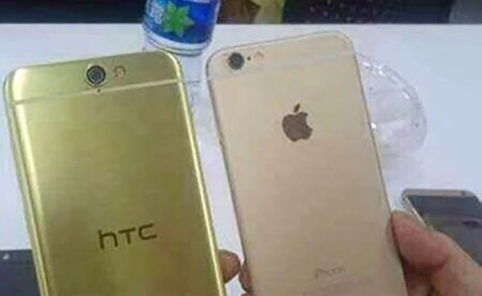 Lộ ảnh mặt sau rõ nét HTC O2 đọ dáng bên iPhone 6