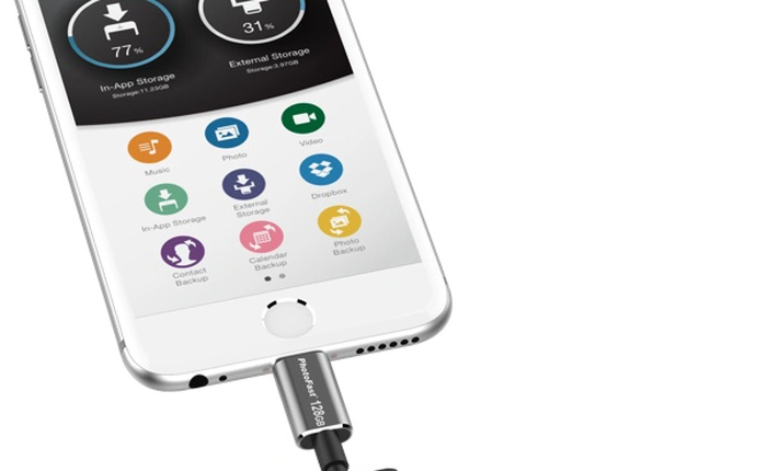 MemoriesCable: cáp sạc iPhone tích hợp bộ nhớ khủng 128 GB