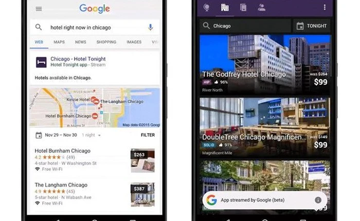 Công cụ tìm kiếm Google cho phép chạy ứng dụng Android mà không cần cài đặt