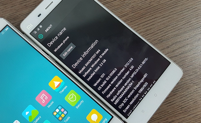 Trải nghiệm nhanh ROM Windows 10 Mobile trên Xiaomi Mi4