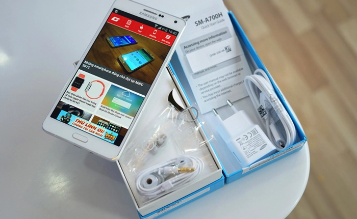 Mở hộp Galaxy A7 chính hãng, phablet vỏ nhôm giá gần 10 triệu đồng