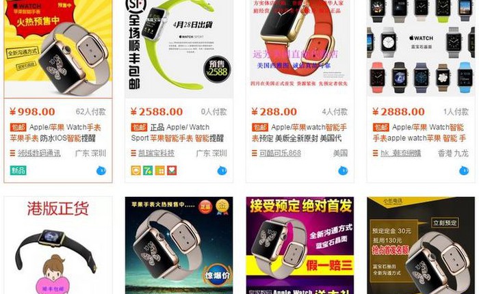 Apple Watch nhái xuất hiện tràn lan tại Trung Quốc với giá rẻ bèo